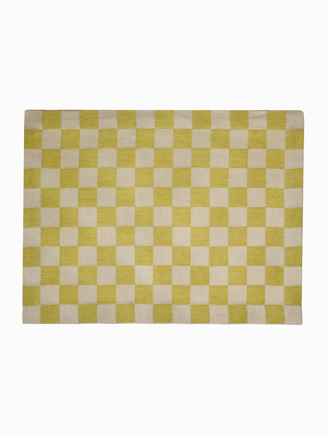Checkerboard Placemat in Chartreuse