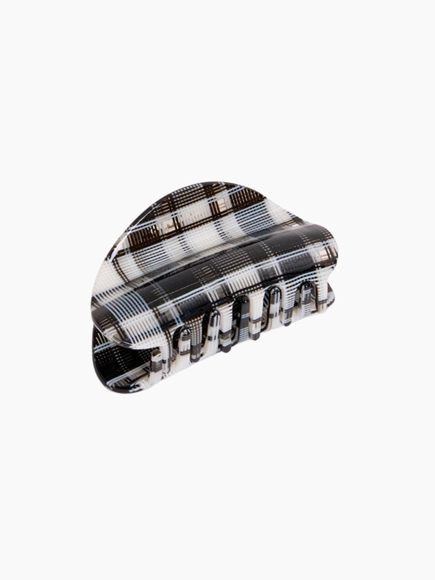Juno Claw | Black & White Plaid