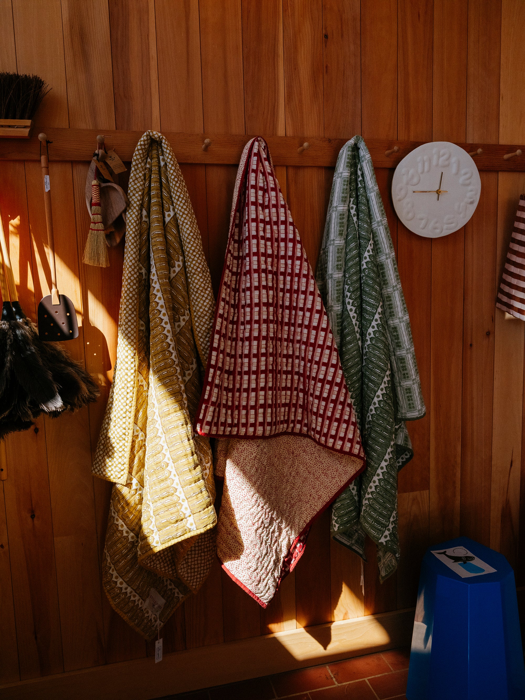 Embossed Numbered Clock in White