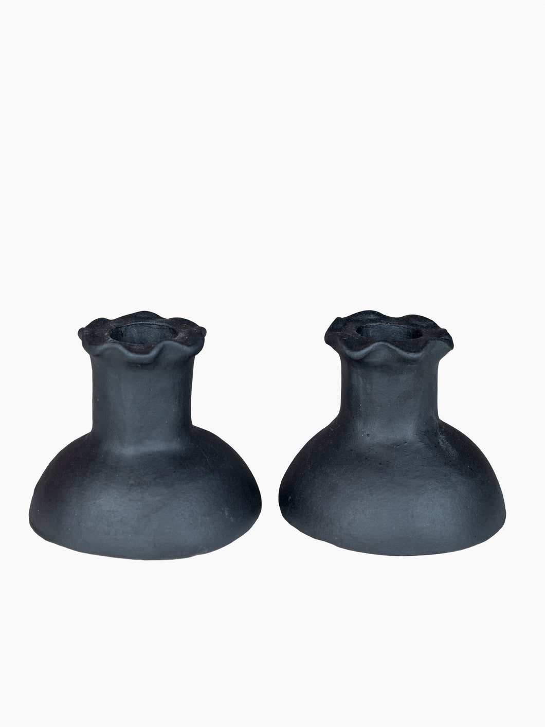 Florette Candleholders (Obsidian) Set of 2