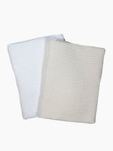Load image into Gallery viewer, Ivory &amp; White Waffle Dish Towels, Set of 2
