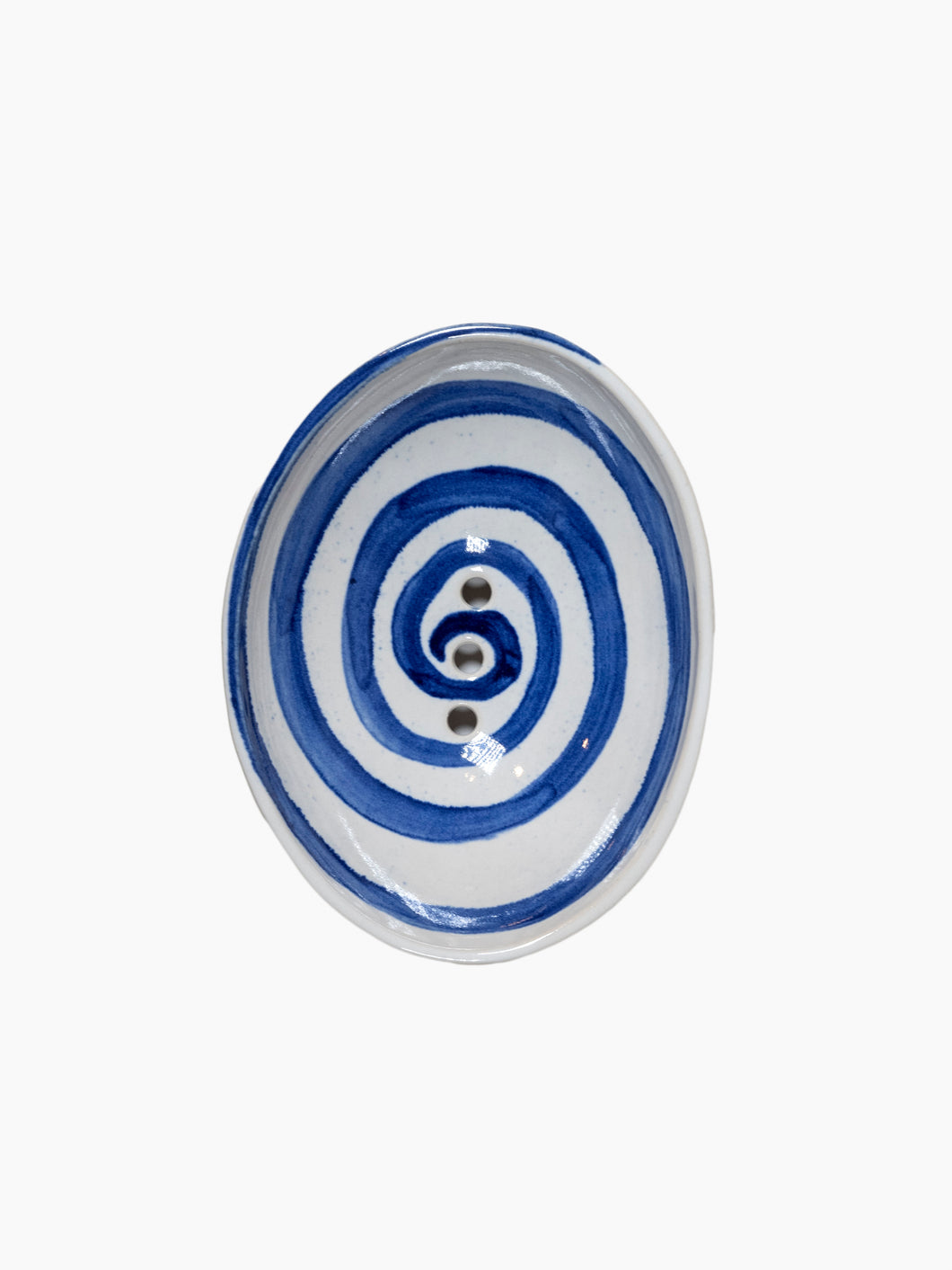 Blue Spiral Soap Dish