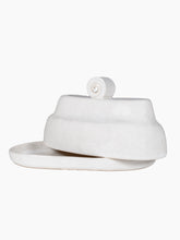 Load image into Gallery viewer, White Swirl Butter Dish
