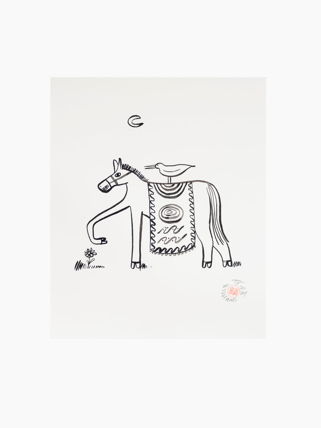Ty Williams Original Ink Drawings: Horses