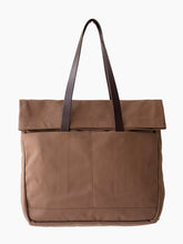 Load image into Gallery viewer, Canvas and Leather Fold Weekender - Tobacco
