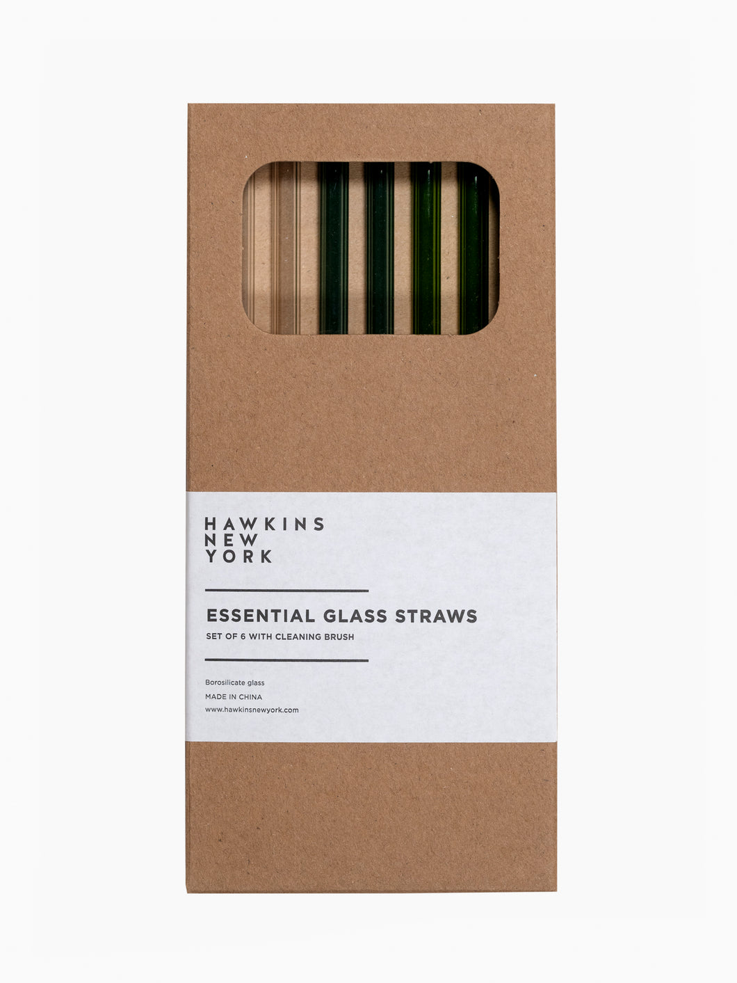 Essential Glass Straws, 3 Color Sets