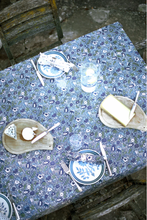 Load image into Gallery viewer, Victoria Navy Floral Tablecloth
