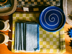 Galia Fringed Napkin - Zaffiro Blue