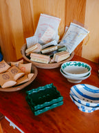 Blue Stripe Soap Dish