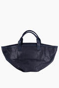 Circle Bottom Leather Carry All