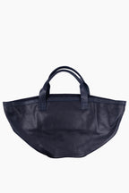 Circle Bottom Leather Carry All