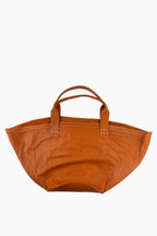 Circle Bottom Leather Carry All