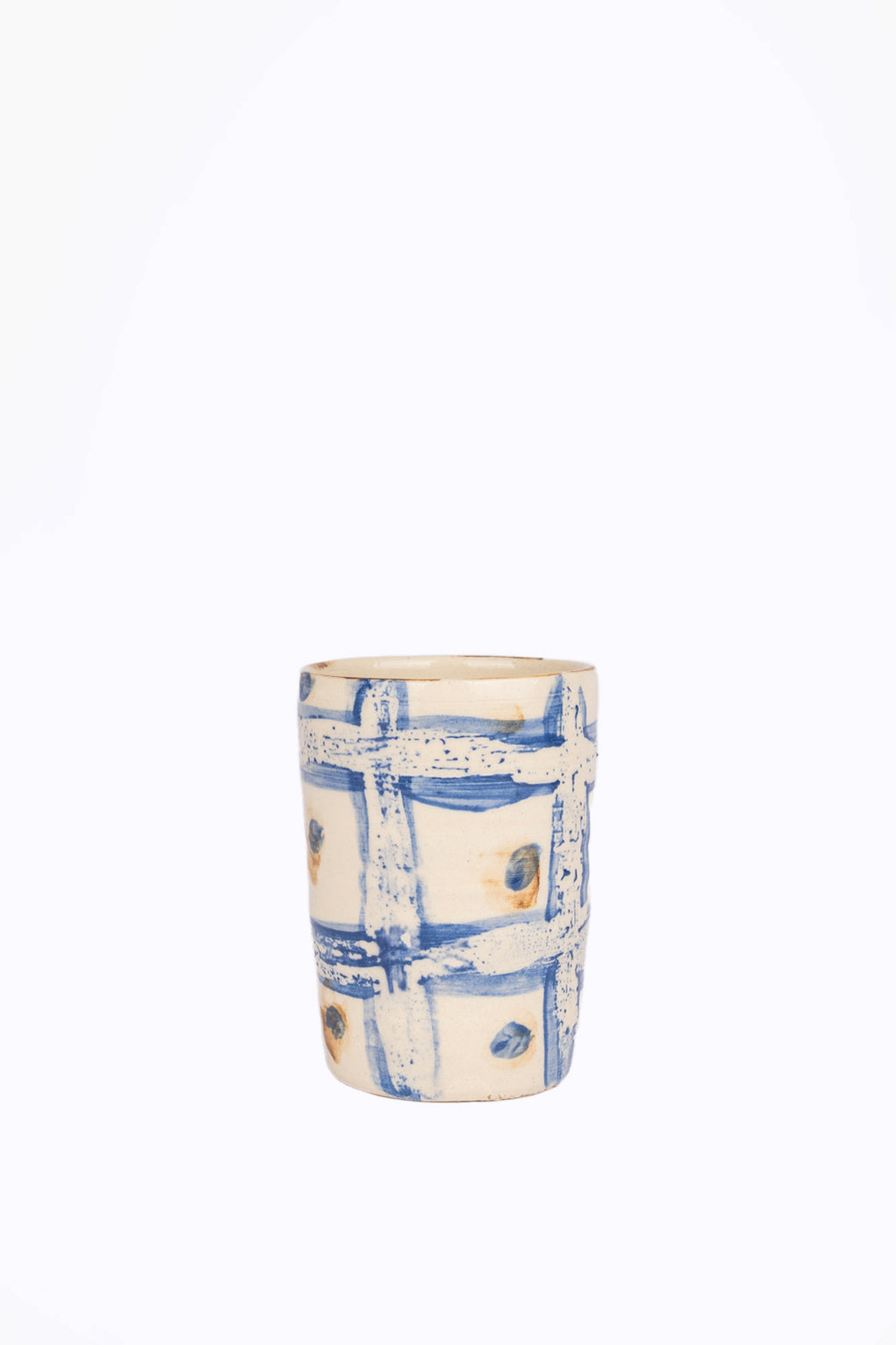 Hand Painted Grid Tumbler