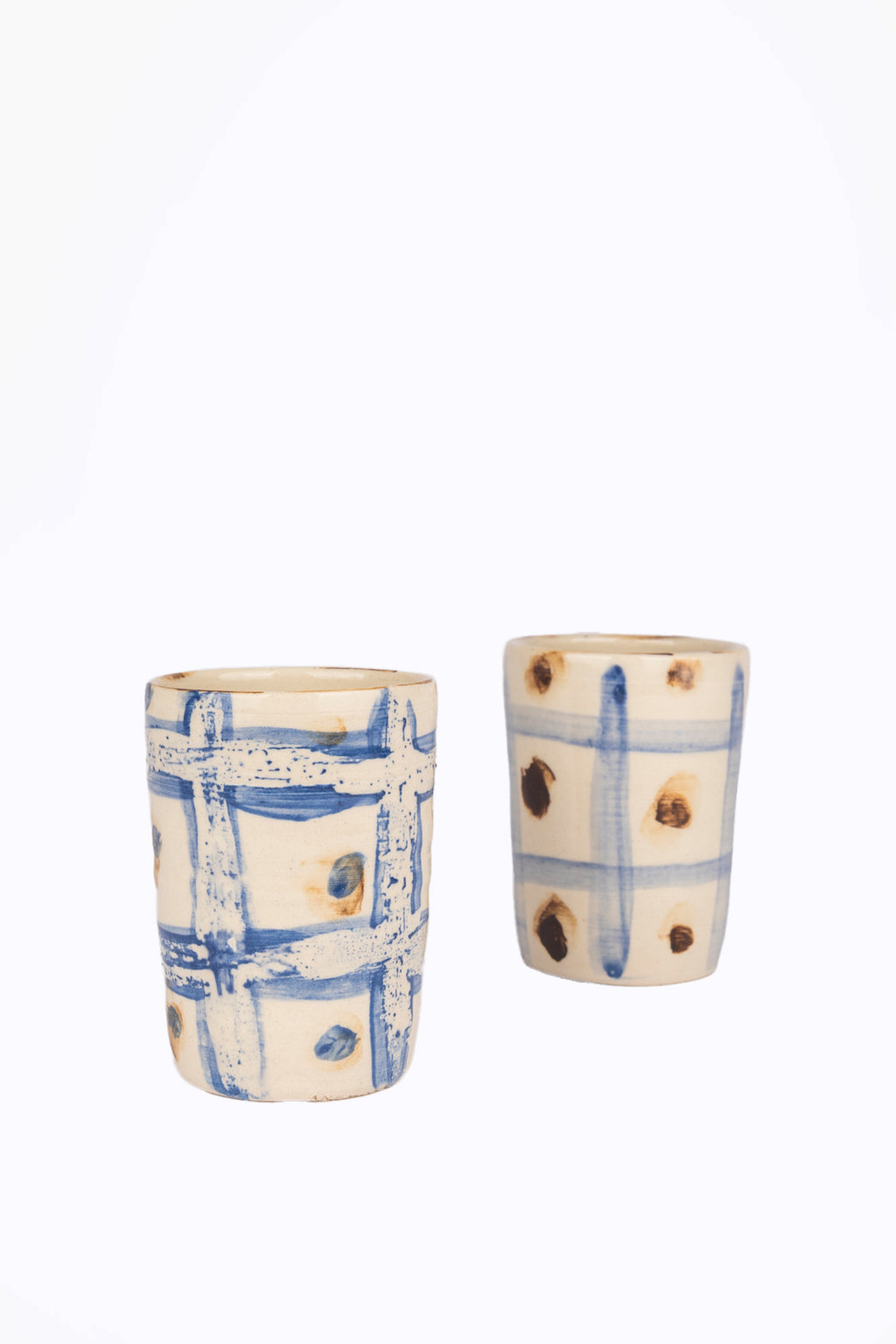 Hand Painted Grid Tumbler