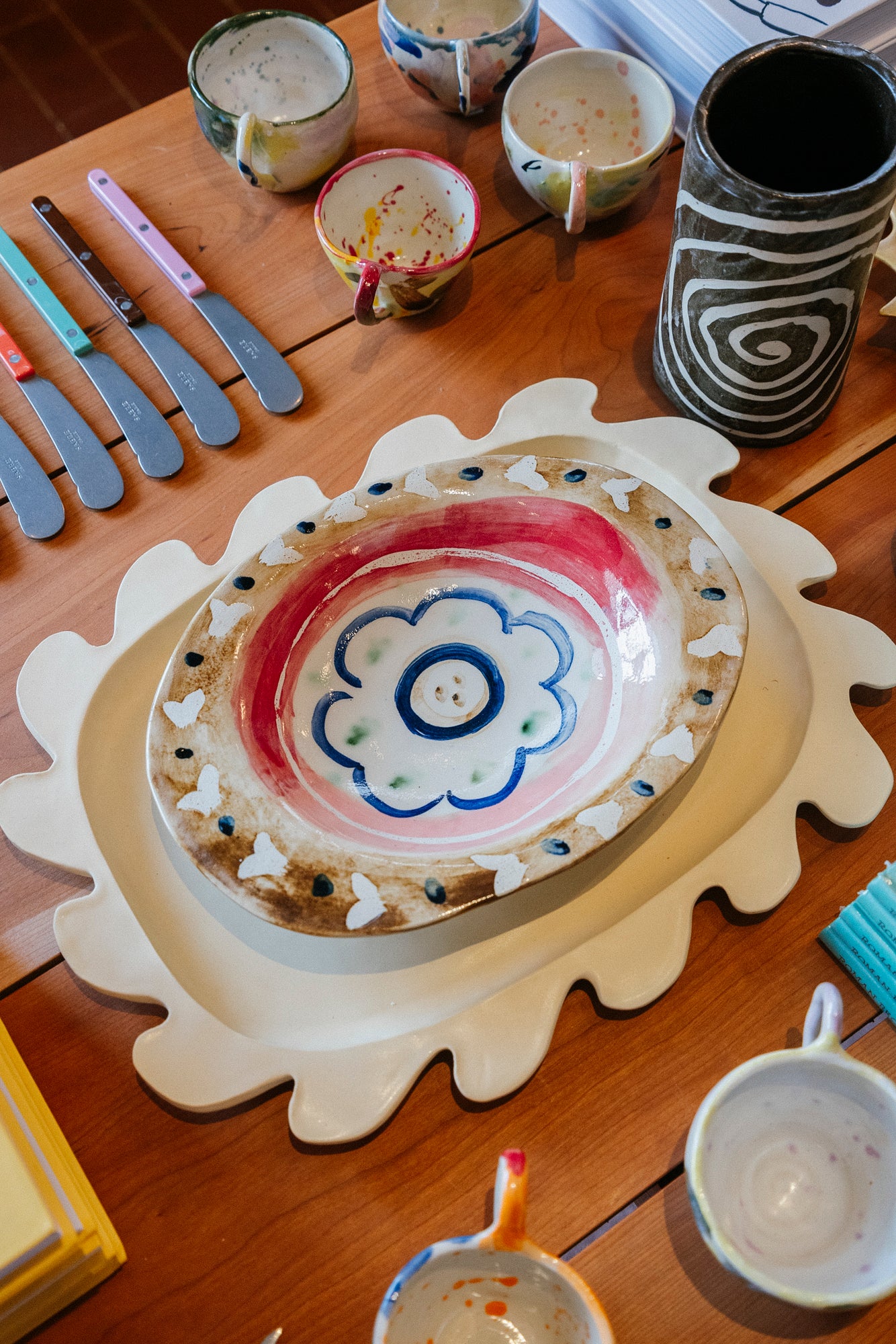 Hand Painted Serving Platter