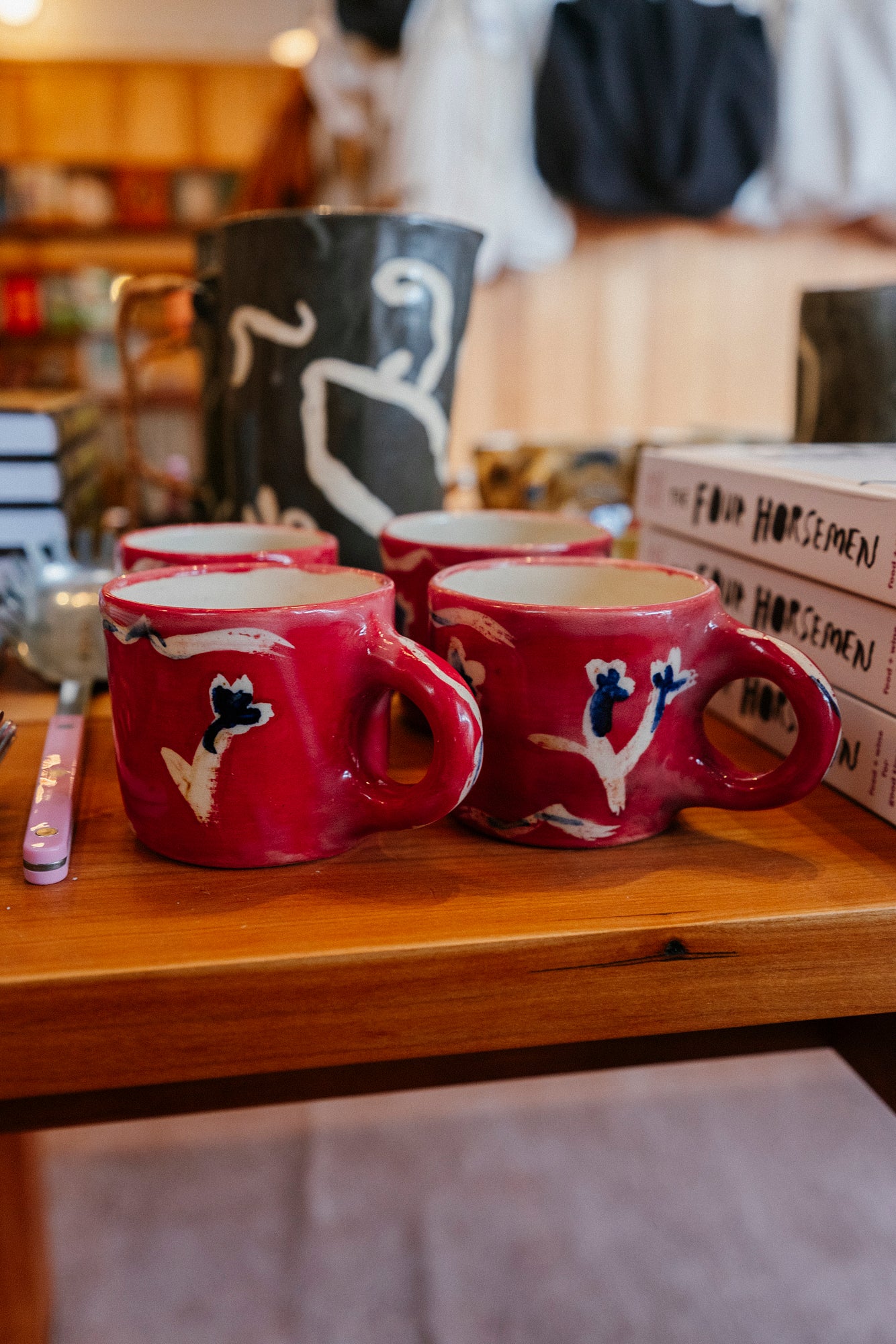 Hand Painted Flower Mug