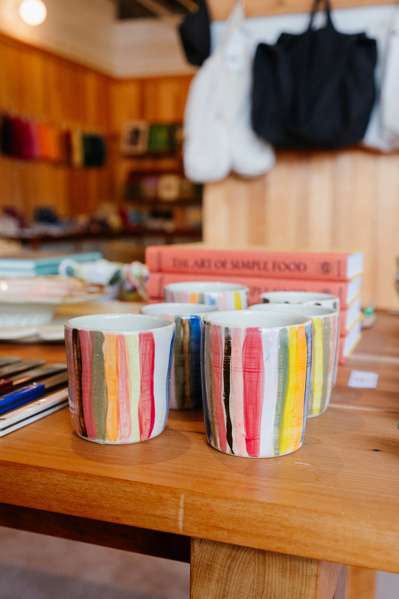 Hand Painted Color Stripe Tumbler