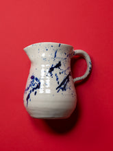Load image into Gallery viewer, Small Pitcher, Blue Splatter
