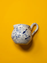 Load image into Gallery viewer, Small Pitcher, Blue Splatter
