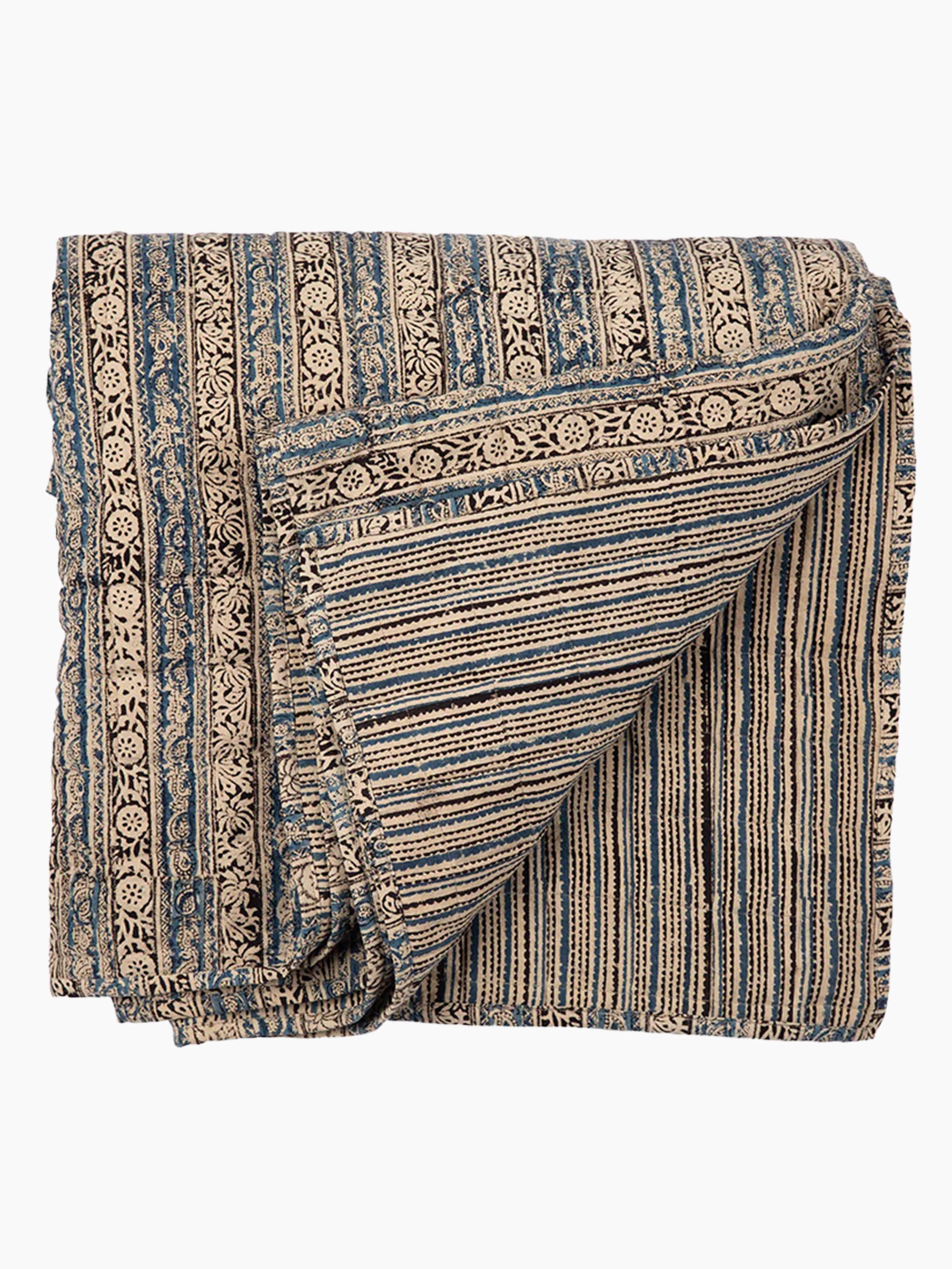 Anika Hand Block Printed Coverlet | Sorrento