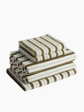 Load image into Gallery viewer, Organic Cotton Lake House Stripe Towels | Caper &amp; Chalk
