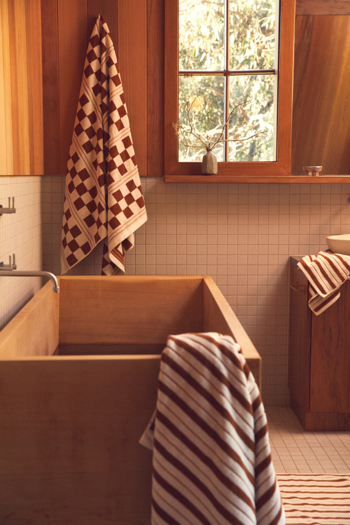 Organic Cotton Lake House Stripe Towels | Fuyu & Chalk