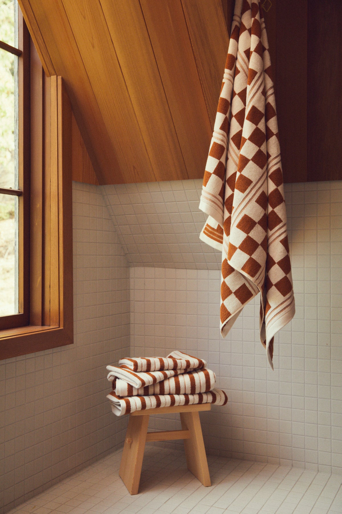 Organic Cotton Lake House Stripe Towels | Fuyu & Chalk