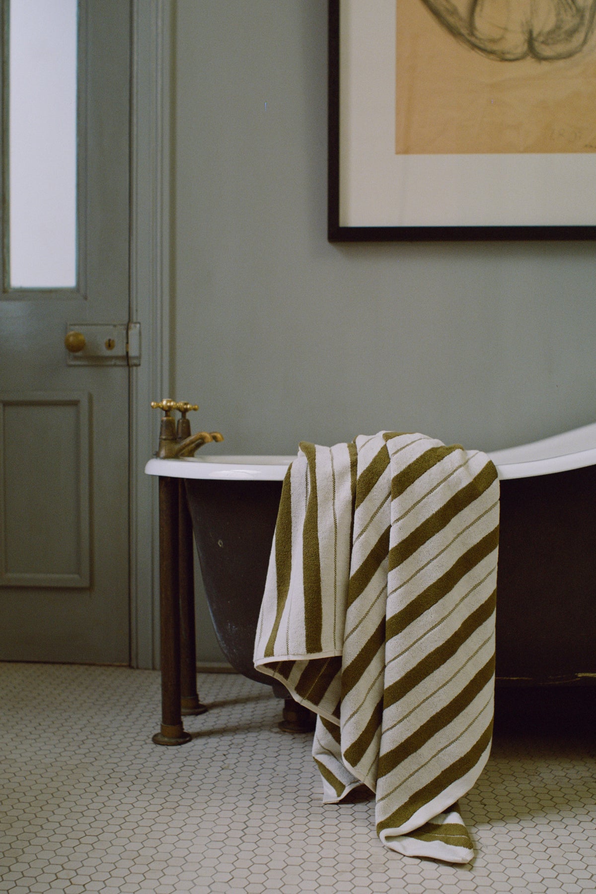 Organic Cotton Lake House Stripe Towels | Caper & Chalk