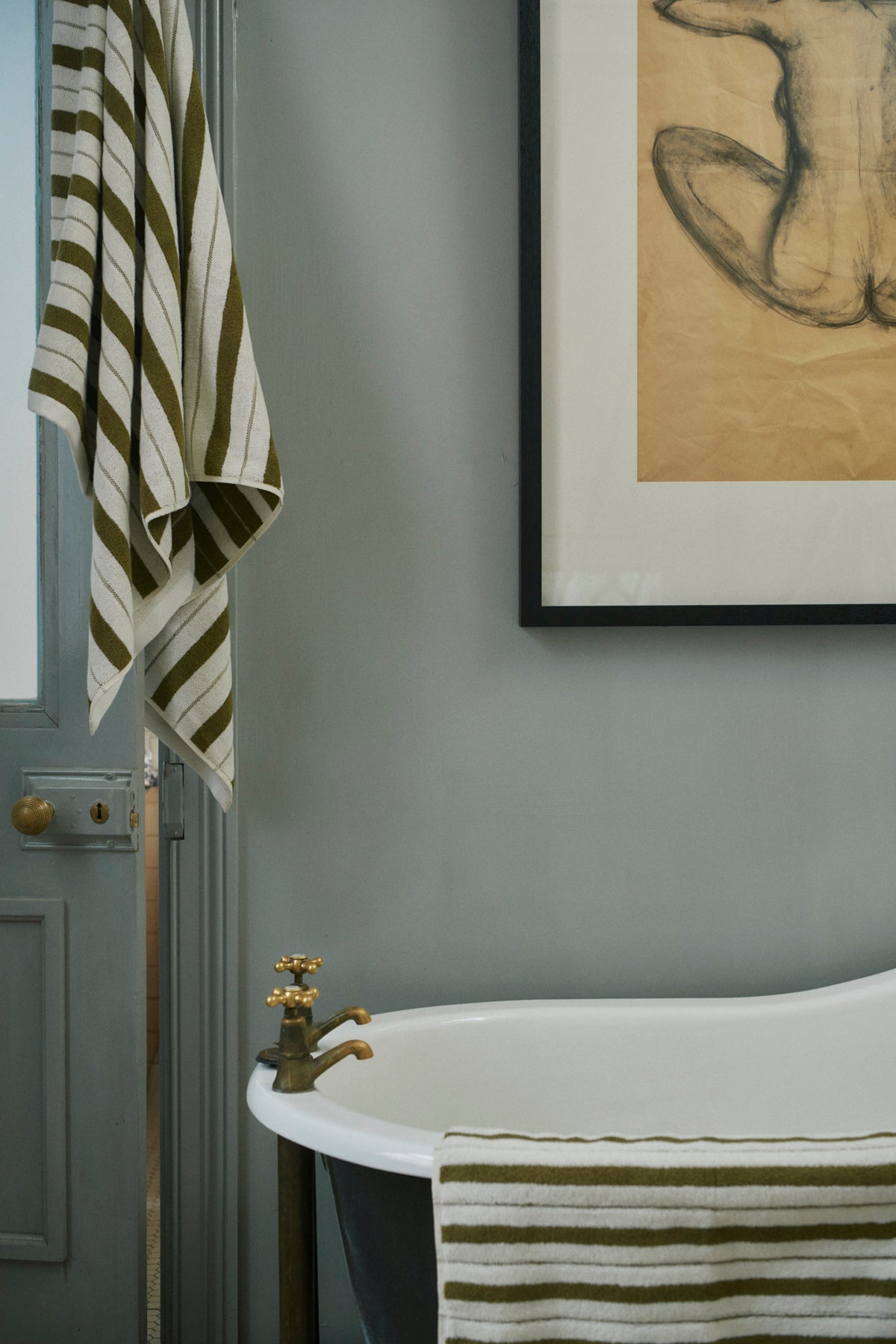 Organic Cotton Lake House Stripe Towels | Caper & Chalk
