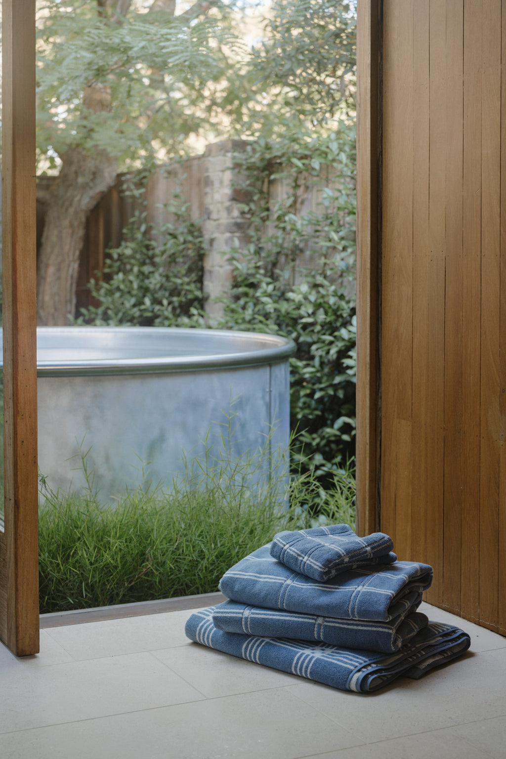 Organic Cotton Modern Tartan Towels | Celeste & Chalk