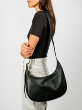 Load image into Gallery viewer, Medium Recycled Leather Crescent Bag | 2 Colors
