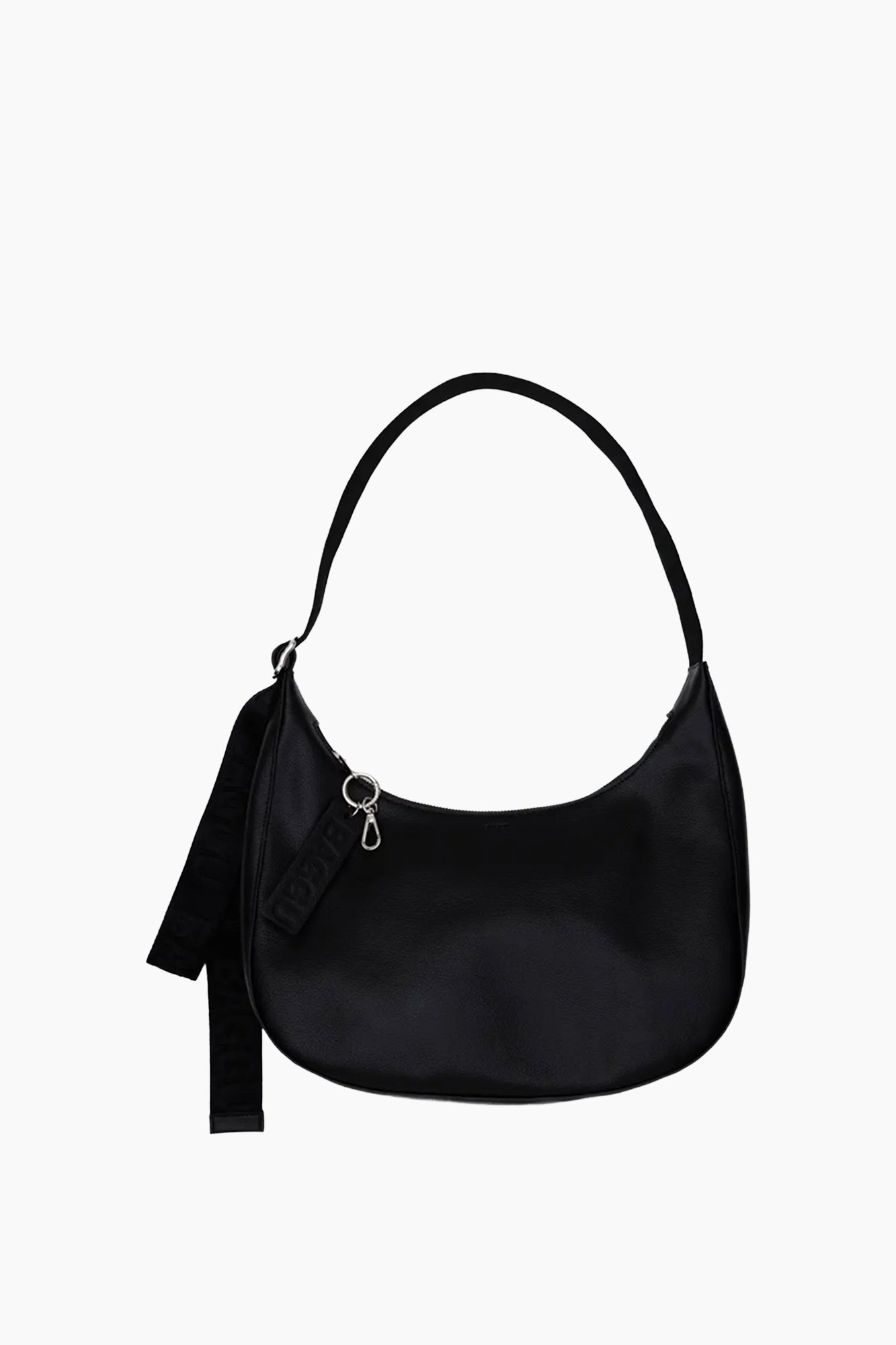 Medium Recycled Leather Crescent Bag