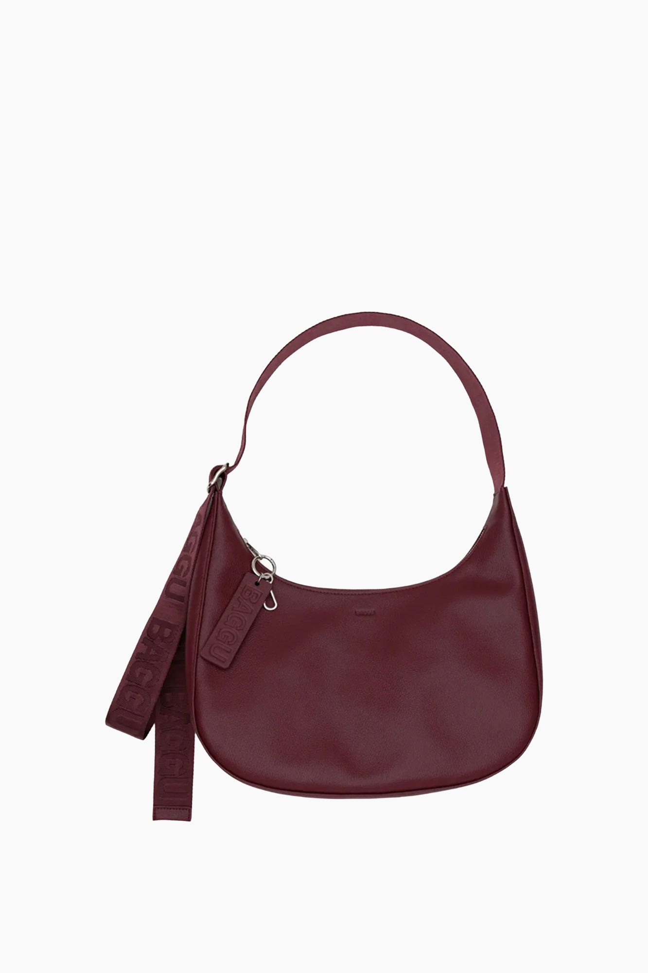 Medium Recycled Leather Crescent Bag