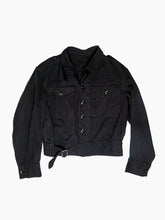 Load image into Gallery viewer, Vintage Black Denim Moto Jacket
