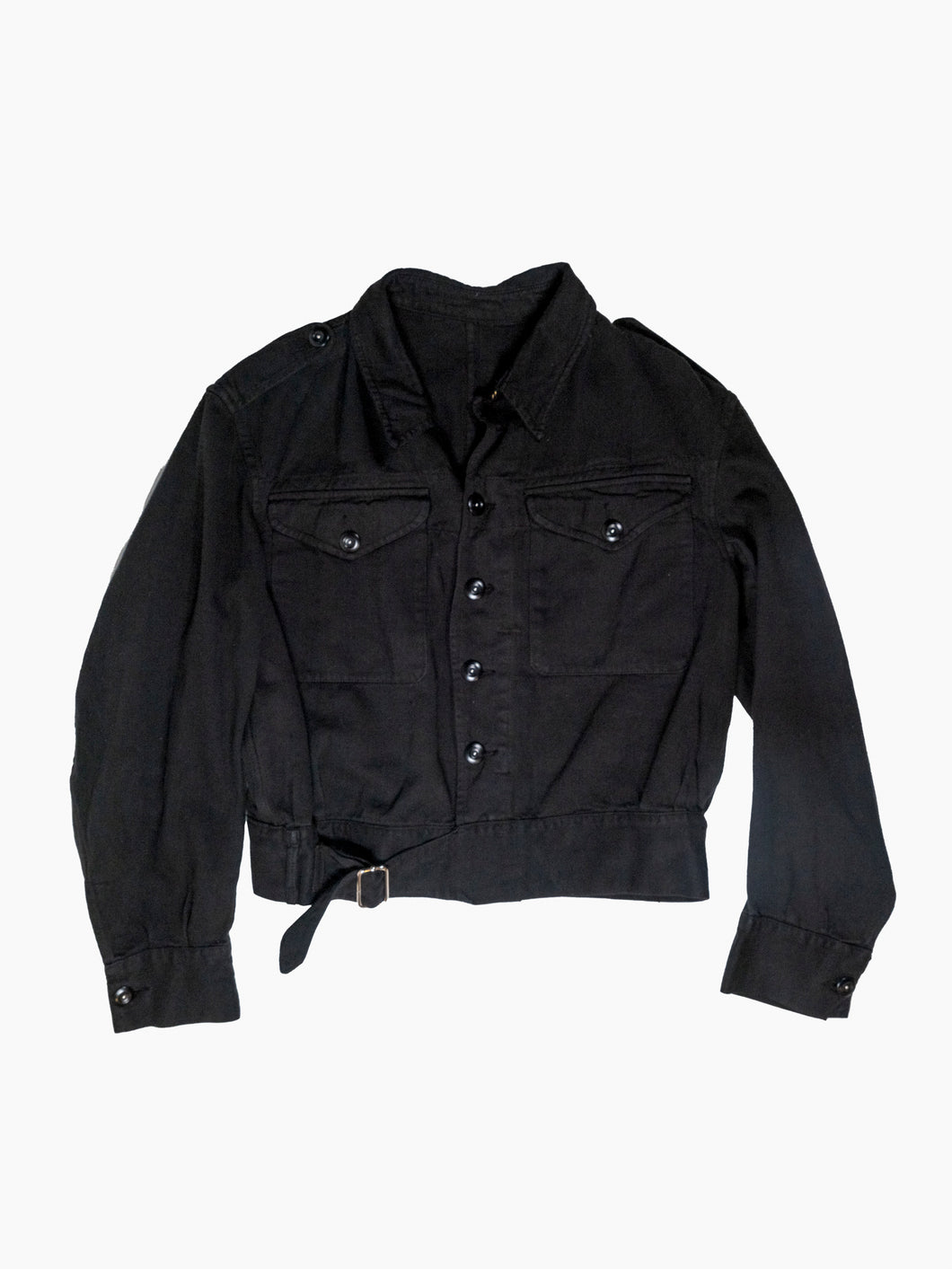 Vintage Black Denim Moto Jacket
