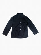 Vintage Black Long Sleeve Loop Collar Shirt