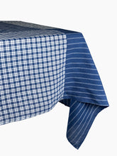 Load image into Gallery viewer, Blue Patchwork Tablecloth
