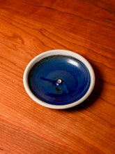 Load image into Gallery viewer, Blue Stoneware Incense Holder
