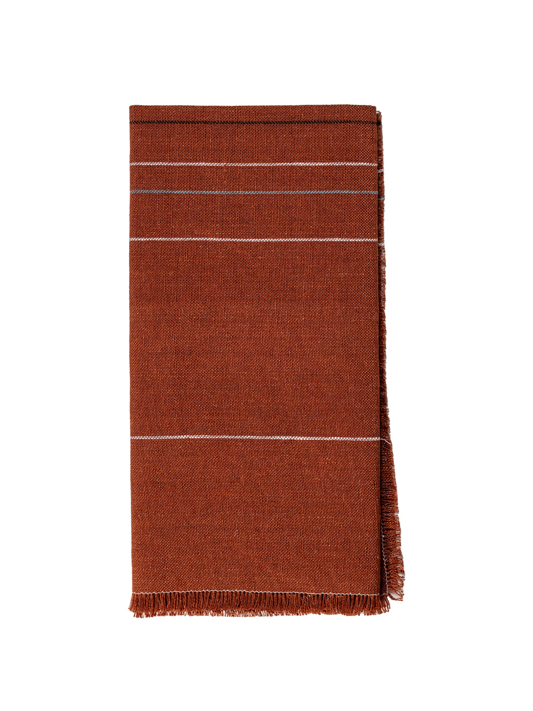 Chroma Fringed Napkin in Earth Brown