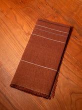 Load image into Gallery viewer, Chroma Fringed Napkin in Earth Brown

