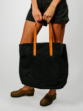 Load image into Gallery viewer, Canvas and Leather Fold Weekender | Black
