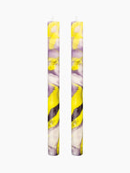 The Marbled Soy Candle Set | Yellow & Lilac
