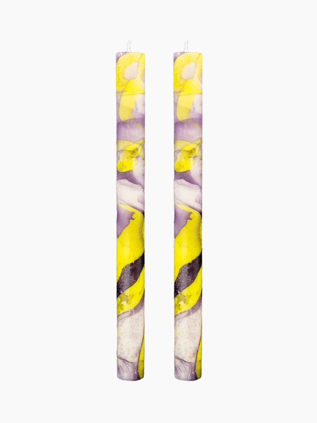 The Marbled Soy Candle Set | Yellow & Lilac