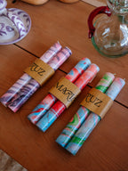 The Marbled Soy Candle Set | Coral & Light Blue