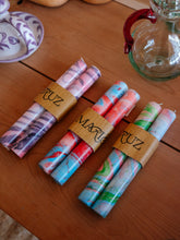 Load image into Gallery viewer, The Marbled Soy Candle Set | Coral &amp; Light Blue
