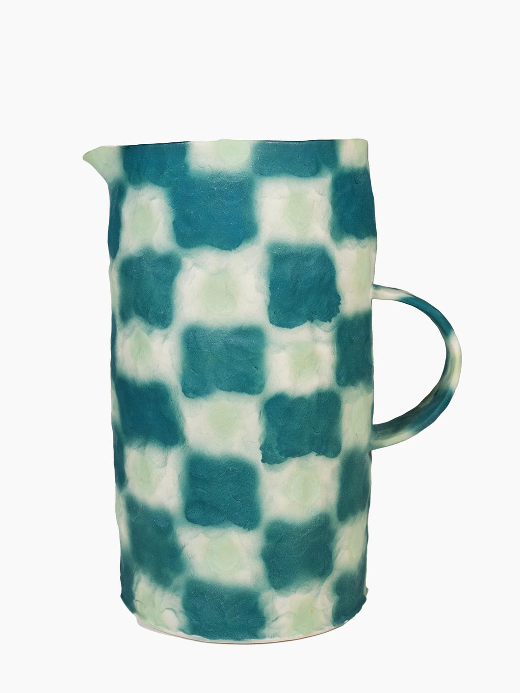 Checkerboatd Pitcher Green