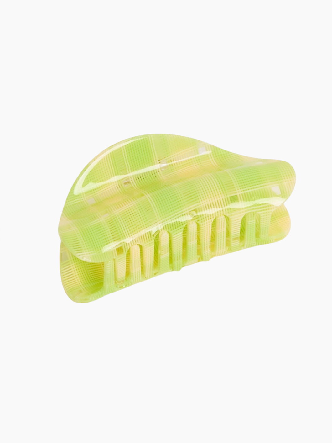 Suki Claw | Lime & Cream Plaid