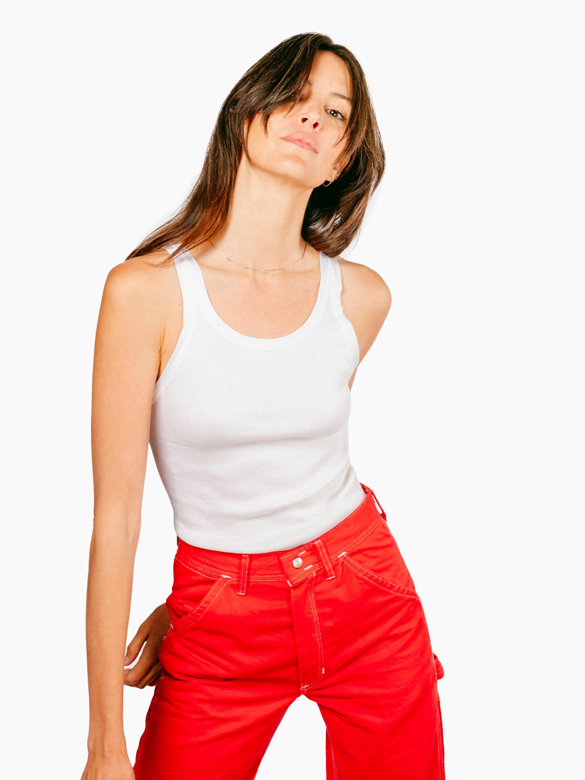 Vintage Siena Tank | White