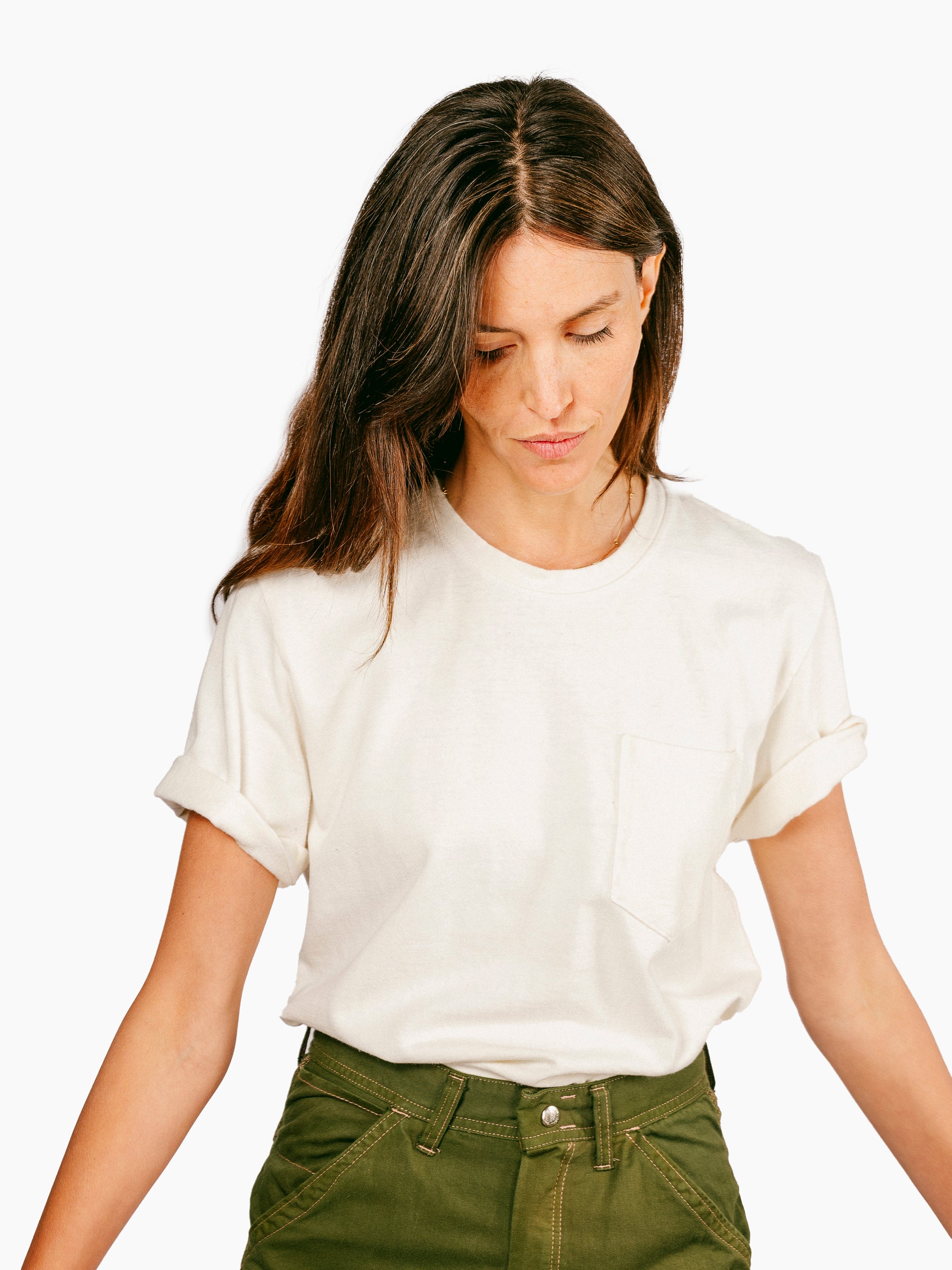Boulder Pocket Tee | Washed White