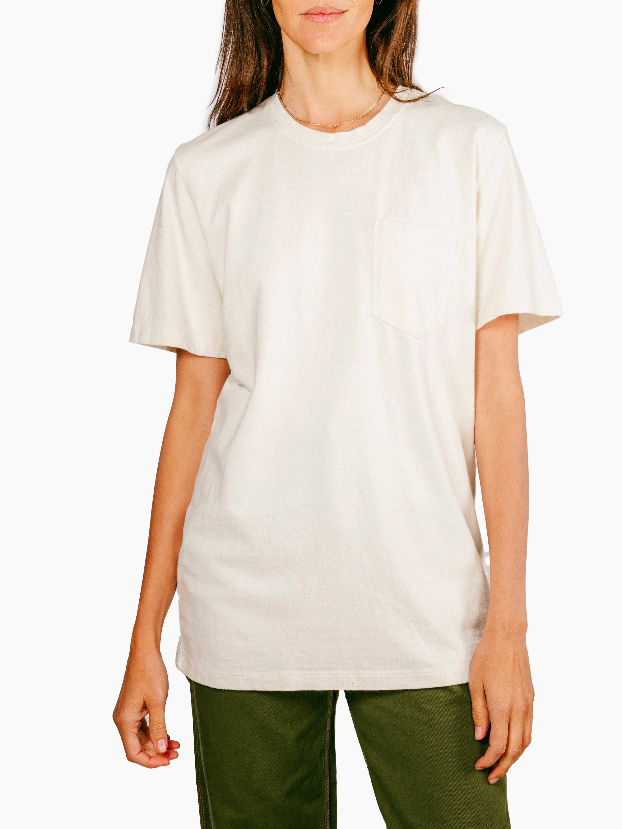 Boulder Pocket Tee | Washed White